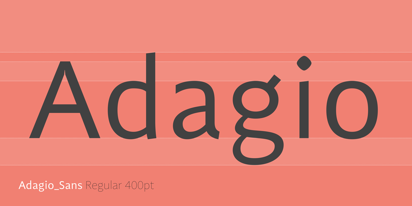 Przykład czcionki Adagio Sans Extra Light